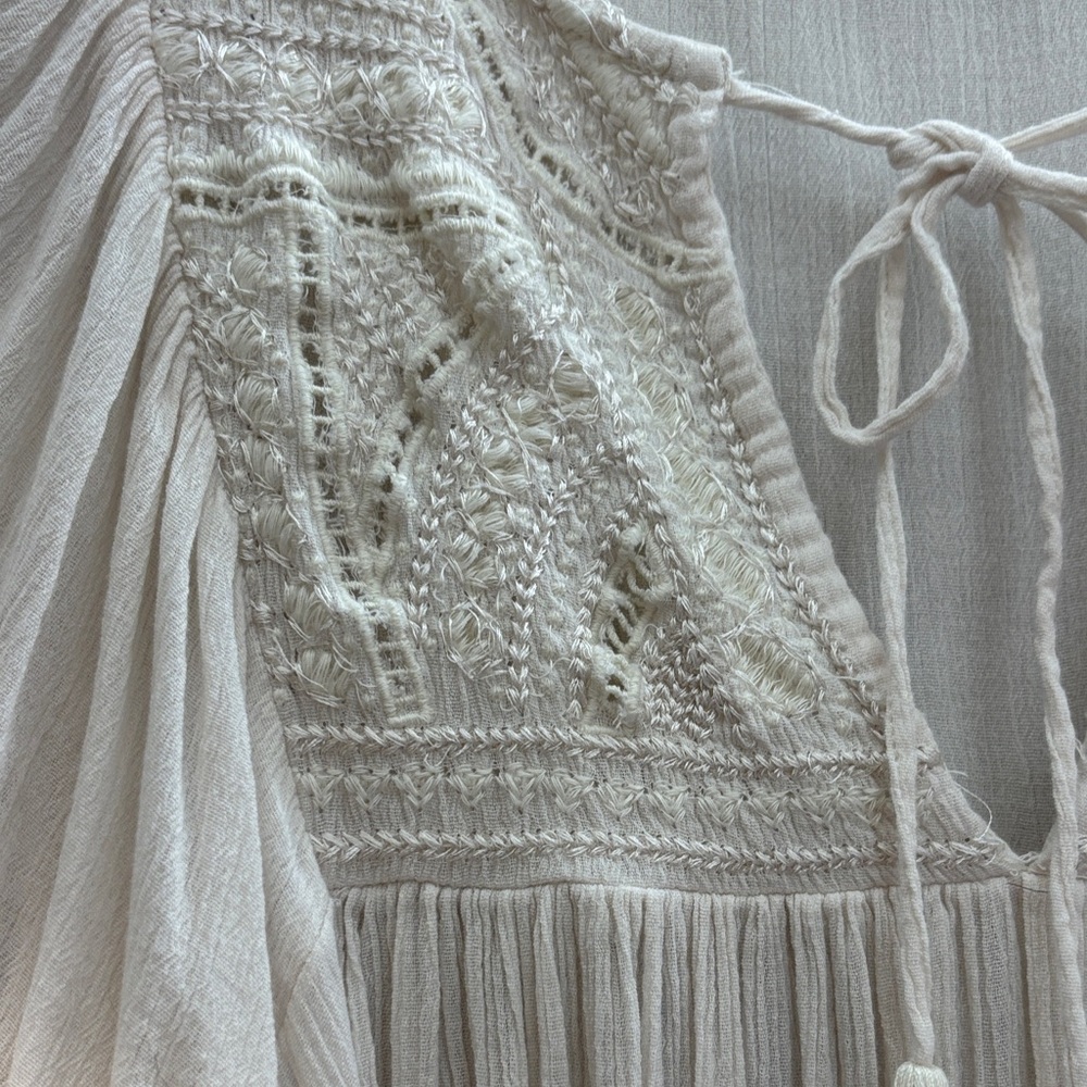 Denim & Supply Ralph Lauren Cream Peasant Blouse - Picture 5 of 6